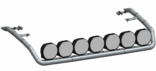 Roof Bar Scania Next Gen with 7pcs 9" round auxiliary lights.