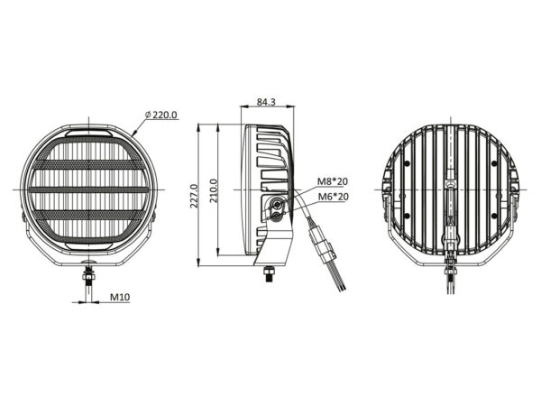 OZZ XR2 P9" Driving Light (Black/White) - Image 3