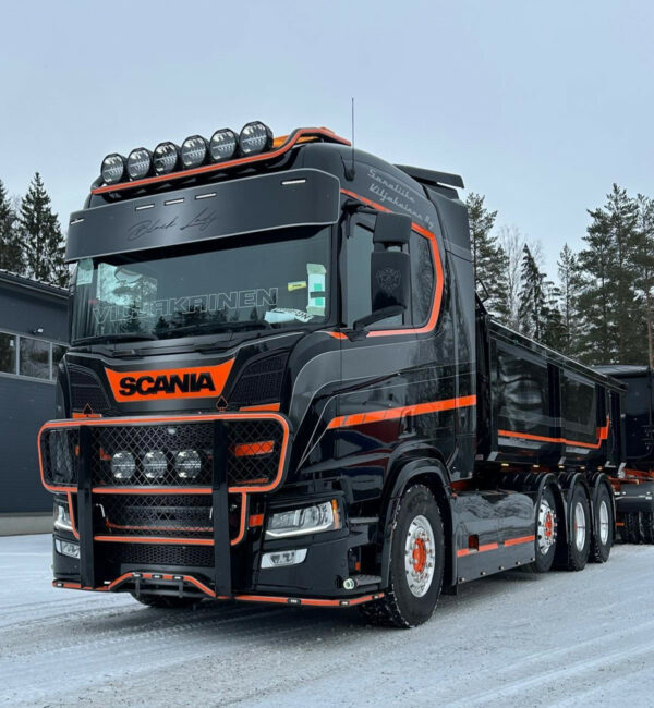 3-Part Front Spoiler Bar with A-curve Scania NextGen 2017- Small front bumper