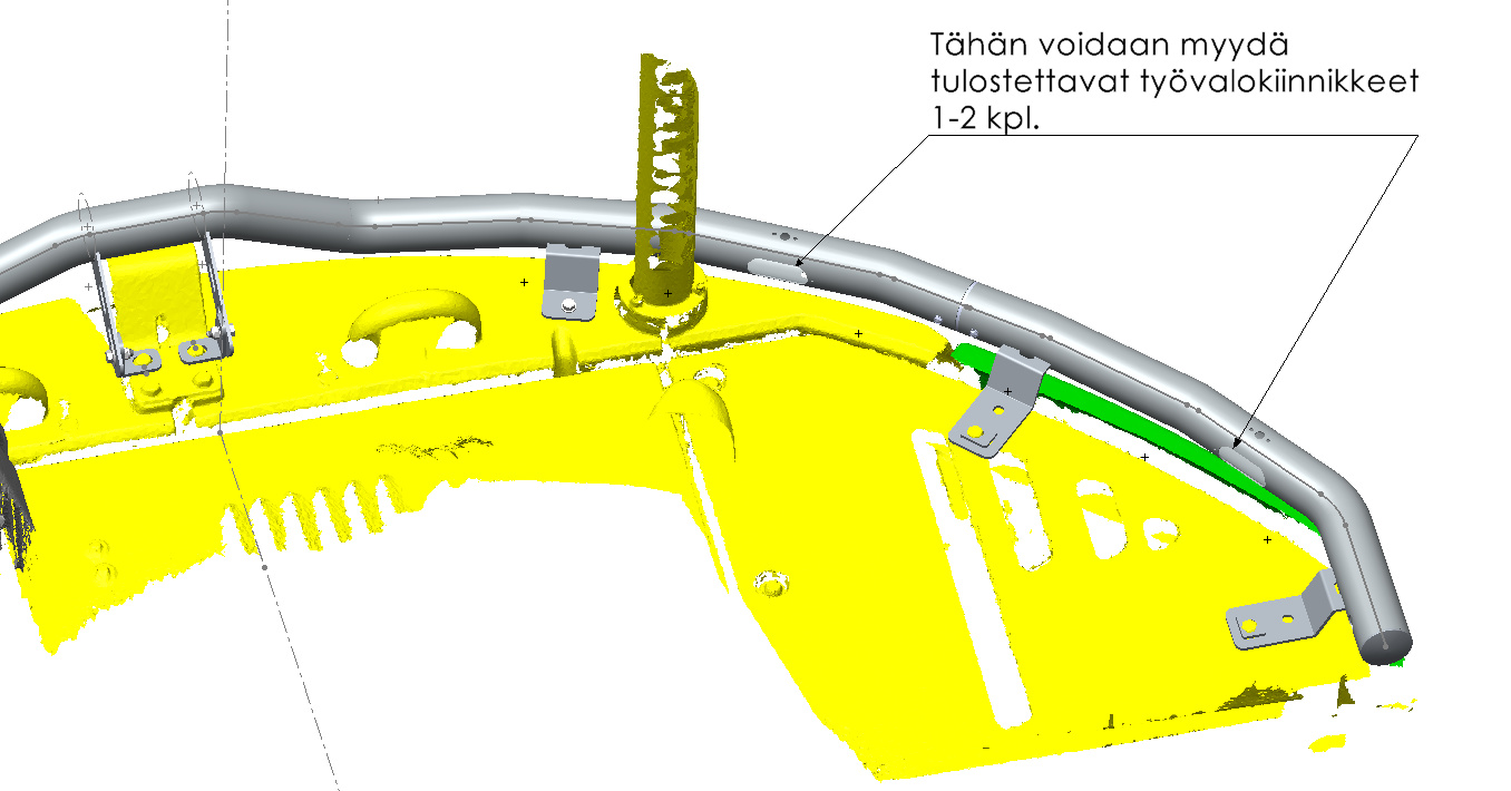 Rear Bar Volvo ECR145EL 2016-2024 - Bilde 2