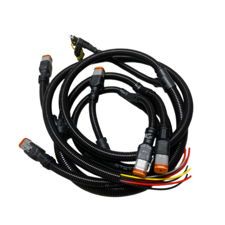 Auxiliary Light Wiring Harness – 5x OZZ with Beacon (6-pin DT, Universal)